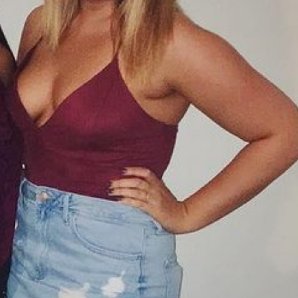 Charlotte Russe Suede Texture Bodysuit